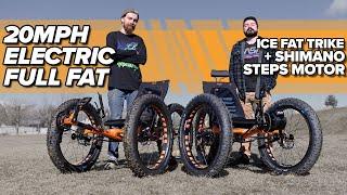 20MPH FULL FAT TRIKE GOES ANYWHERE - ICE Trikes Full Fat wShimano STEPS  Recumbent Electric Trike