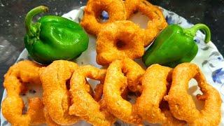 Capsicum rings  capsicum fritters  capsicum bajji  Shimla Mirch Bhajiya