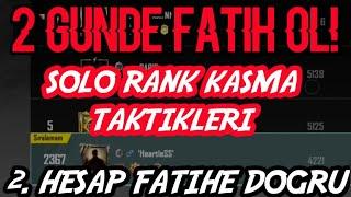 2. HESABI FATİH YAPIYORUZ CANLI YAYIN SOLO RANK PUBG MOBİLE TEKLİ ÜŞN