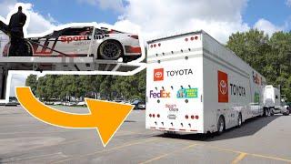 Unpacking a 78000 Pound NASCAR Hauler