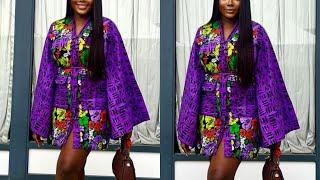 How to Cut and Sew this Kimono Gown with Pockets and Bell sleeves beginners friendly tutorial