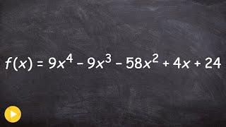 How to use the rational zero test to determine all possible rational zeros