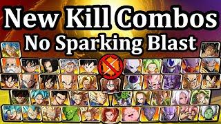 All 44 Characters NO SPARK Solo ToD Combos - DBFZ