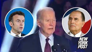 Biden confuses French President Emmanuel Macron with ex-leader Mitterrand who died in 1996