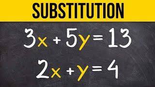 Learn to solve a system of equations using substitution