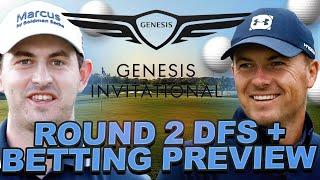 Genesis Invitational Round 2 Preview + Live Chat  Draftkings Showdown Underdog + Prize Picks Props