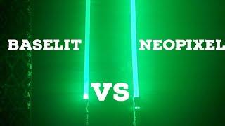 Baselit VS Neopixel Lightsaber Review Basic Differences