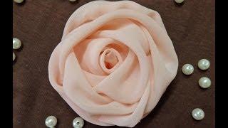 DIY chiffon rosefabric rose tutorialhow to make