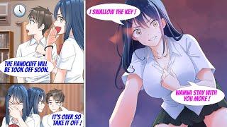 ［Manga dub］My Yandere childhood friend handcuffed me as a punishment but true intention is..［RomCom］