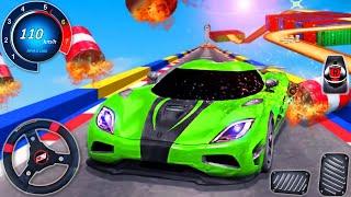 Mega Ramp Police Car Stunts Racing - Muscle Car Impossible Simulator 3D - Android GamePlay #4