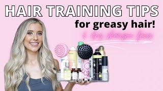 Hair Training Tips & Tricks for Oily Scalp + Greasy Hair  Best Dry Shampoo Hair Grease