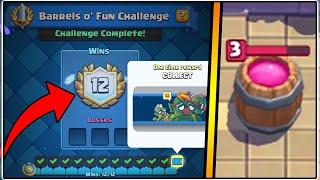 12-0 BARREL O FUN CHALLENGE  CLASH ROYALE  BEST BARREL O FUN DECK