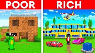 JJ Rich MANSION vs Mikey Poor MANSION  NOOB vs PRO Build Battle in Minecraft Maizen