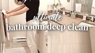 ULTIMATE DEEP CLEAN MY BATHROOM WITH ME LIKE A PRO  How I Deep Clean My Bathroom 2022