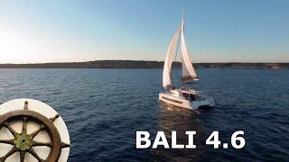 Круизная яхта — Bali 4.6 ️Кормовая каюта с выходом на палубу . Каюта для детей и каютой для няни