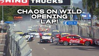 WILD Dunlop Series Crash On Opening Lap - nti Townsville 500  2024 Dunlop Series