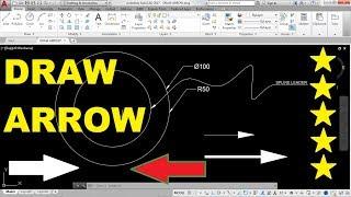 How to draw Arrow in AutoCAD 2017 using Spline Leader