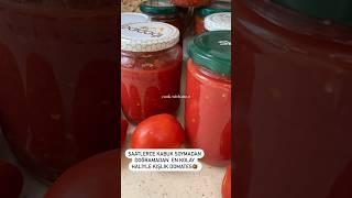 Kışlık konserve domates tarifi geldi hemde en kolay haliyle deneyin