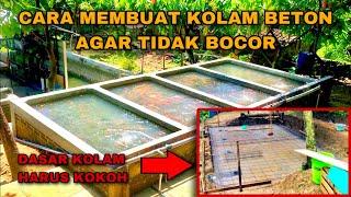 CARA MEMBUAT KOLAM BETON AGAR TIDAK BOCOR - KOLAM BETON SISTEM RAS UNTUK BUDIDAYA IKAN NILA