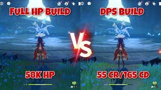 Dehya Full HP Build vs DPS Build Side by Side Damage Comparisons What’s The Best Build???