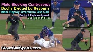 E107 - Home Plate Collision Overturn Causes Bruce Bochys Ejection by Umpire DJ Reyburn
