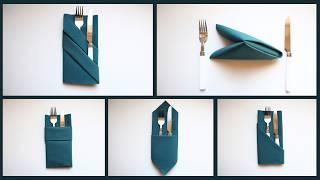 How to fold napkins. Folding napkins quickly and easily