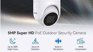 Hikvision Compatible H.VIEW 5MP Outdoor POE Camera Dome Turret IP Security Camera