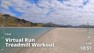 Virtual Run  Virtual Running Videos Treadmill Workout Scenery  Allans Beach Low Tide Run