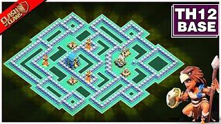 NEW STRONGEST TH12 Trophy Farming Base Copy Link 2023  COC Town Hall 12 Hybrid Base #871