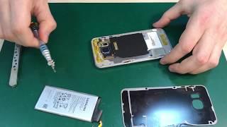 Samsung s6 Edge - замена батареи аккумулятора  replacement of battery