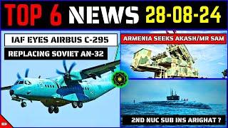 Top Defence Updates 28-08-24  #zorawar #akashmissile #insarihant  #c295  #defenceupdate