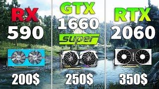 RX 590 vs GTX 1660 SUPER vs RTX 2060 Test in 9 Games