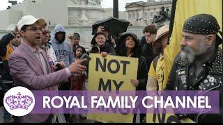 NOT MY KING Anti-Monarchy Protester Argues with Royalist