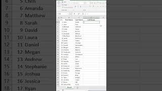 concatenate function in excel  merge names  #excel  #asgroup