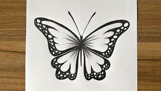 How to draw butterfly easy  Cool things to draw easy for beginners  Sketch drawing for beginners