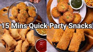15 Mins Quick & Easy Budget Party Starter Snacks Recipes  4 Must-Try Crisp Party Finger Food Ideas