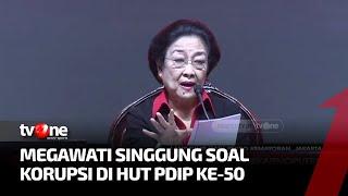 FULL Pidato Politik Megawati Soekarnoputri di Acara Perayaan HUT Ke-50 PDI Perjuangan  tvOne