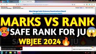 Marks vs Rank Wbjee 2024 Safe Rank For Jadavpur University Marks vs Rank Wbjee 2024