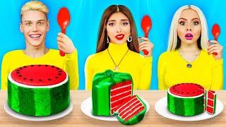 Big Medium and Small Watermelon Challenge  Chocolate Food vs Lollipops Dessert by RATATA CHALLENGE