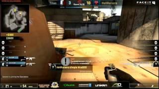 s1mple insane flickshot   Titan vs HellRaisers   FACEIT CSGO League 2015