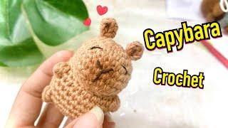 Crochet Amigurumi Capybara Keychain  ถักคาปิบาร่า