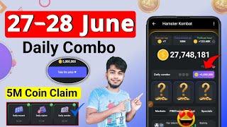 Hamster Kombat Daily Combo 27 June 2024  hamaster daily combo card  hamster daily combo 27 june