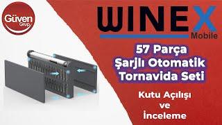 Winex 57 Parça Şarjlı Otomatik Tornavida Seti Kutu Açılışı ve Detaylı İnceleme