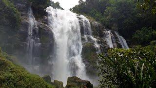 Wachirathan waterfall Doi Inthanon national park Thailand 2024 4K Wachirathan Falls