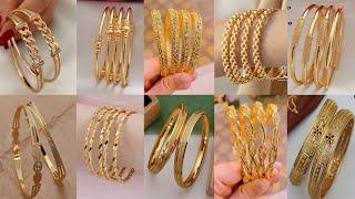 Latest Bridal Gold Bangles Designs for Girls l Beautiful Gold Bangles Designs 2023 l  @horainshop ​