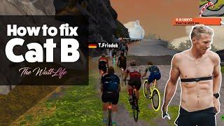 Zwift Race  How to solve the Cat B crazy watts problem