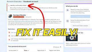 Fix Facebook Identity Confirmation Failed Account  Super Easy Way New Method