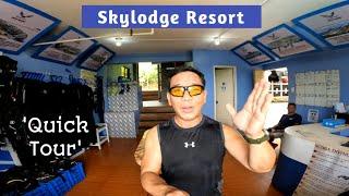 Skylodge resort up on a Hill get the best view of Coron town from its sky high view decks..