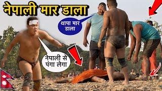 बसंत थापा ने शैतान सिंह को ज़मीन में जिन्दा दफन कर दिया  basant thapa ki kushti  thapa ki kushti