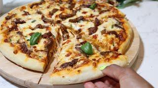 STEAK PIZZA  PIZZA RECIPE  HOW TO MAKE PIZZA